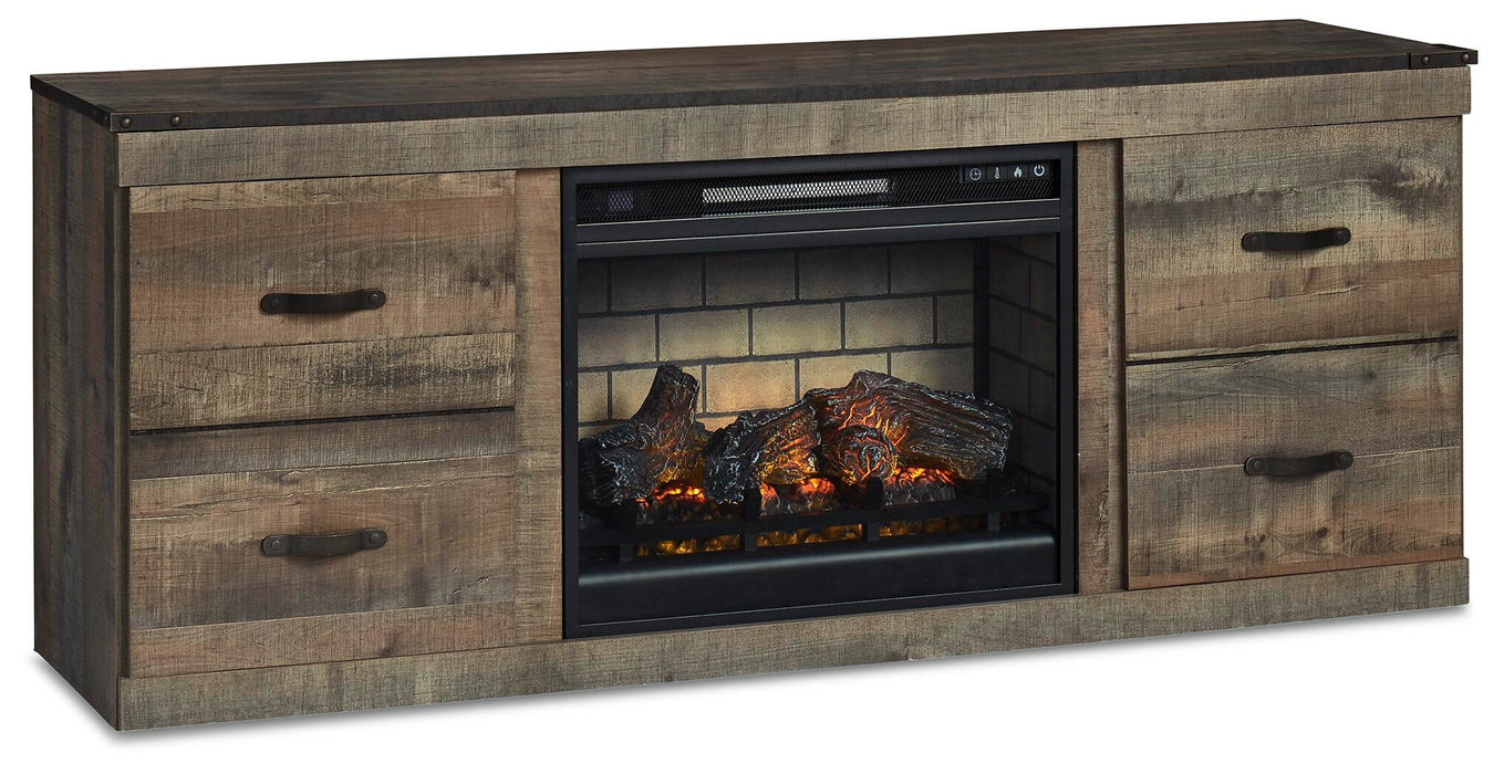 Mueble de TV Trinell con chimenea eléctrica