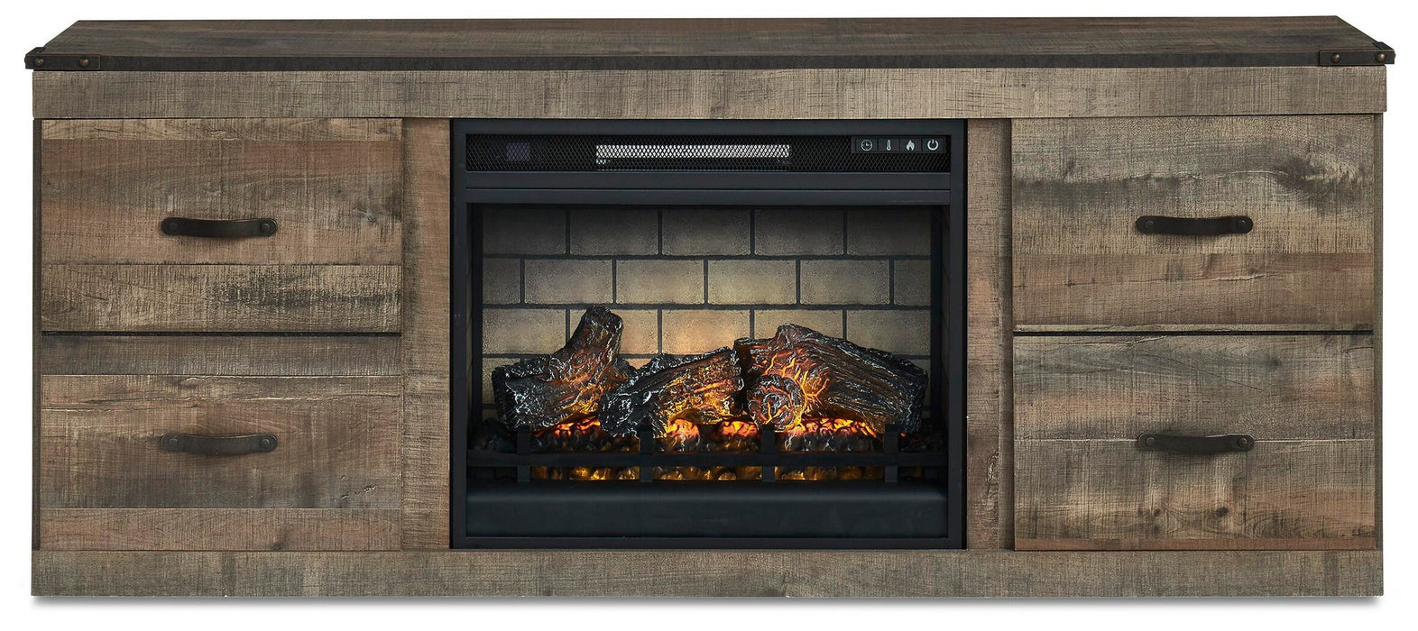 Mueble de TV Trinell con chimenea eléctrica