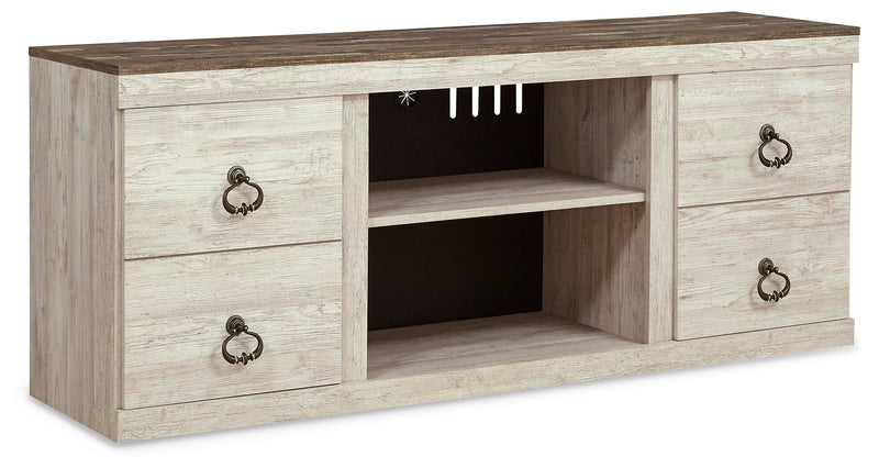 Mueble de TV LG Willowton con opción de chimenea