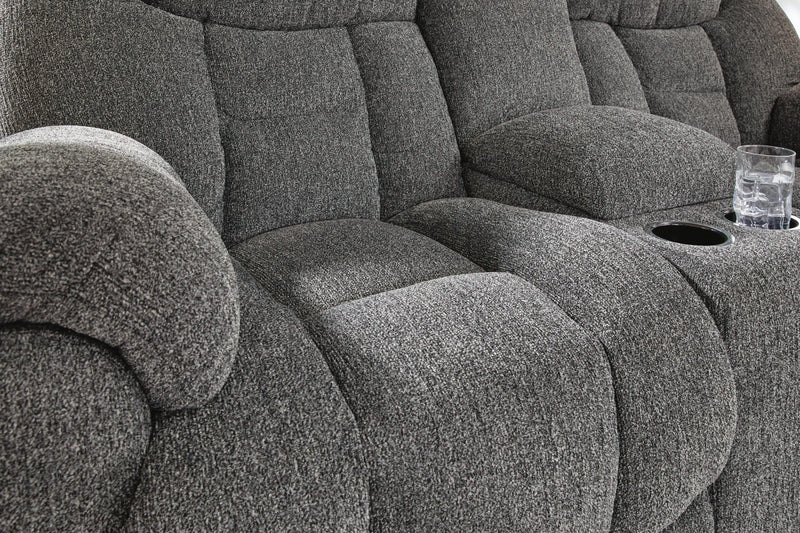 Loveseat Foreside DBL Rec con consola