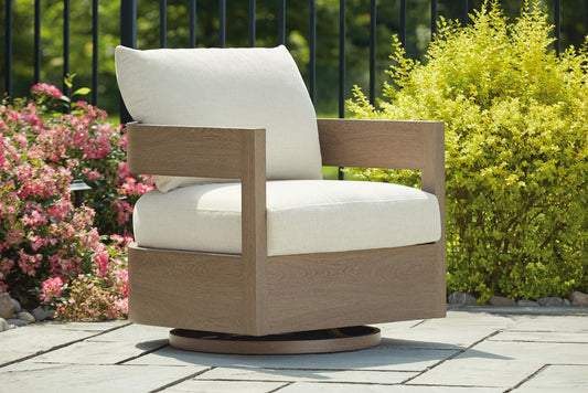 Sillón giratorio deslizante Serene Bay con cojín