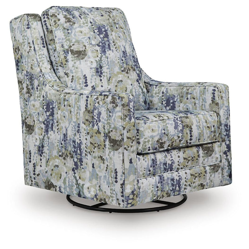 Sillón giratorio con reposapiés Dustinford