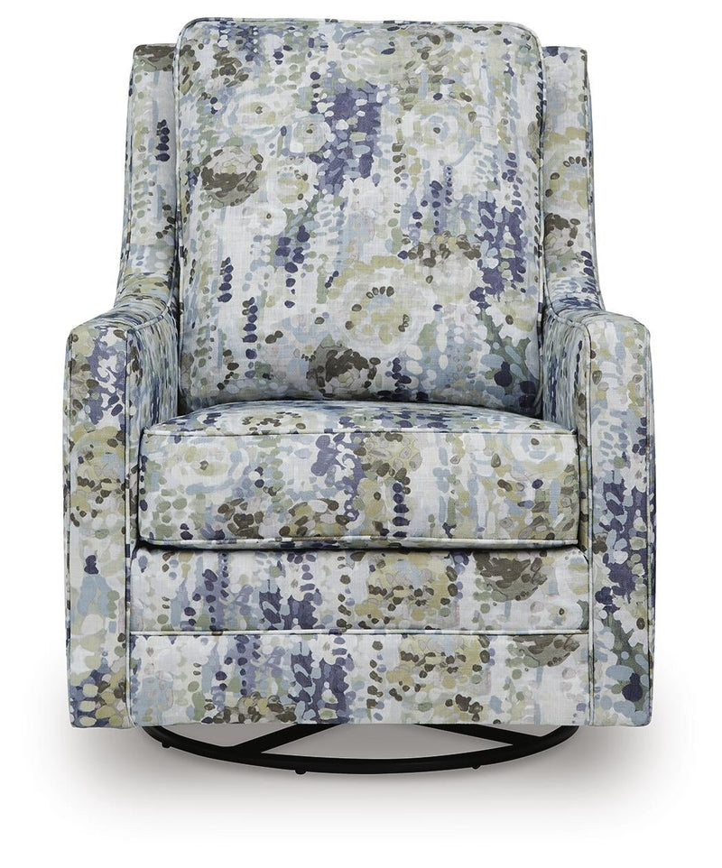 Sillón giratorio con reposapiés Dustinford