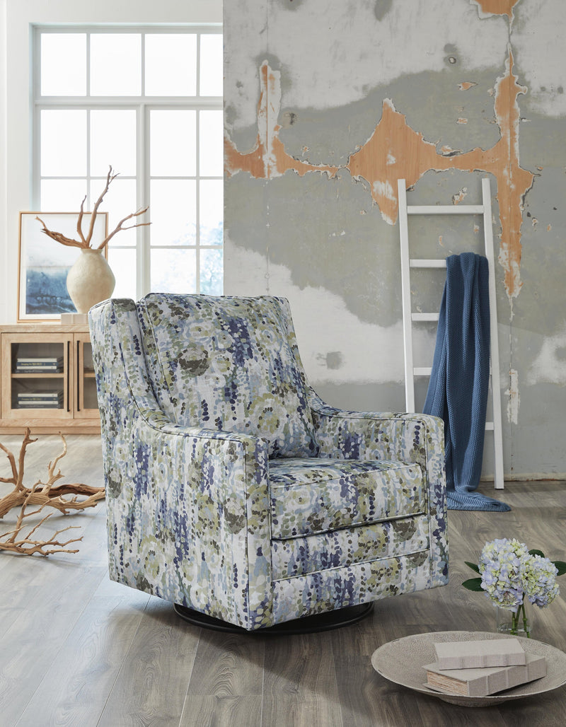 Sillón giratorio con reposapiés Dustinford