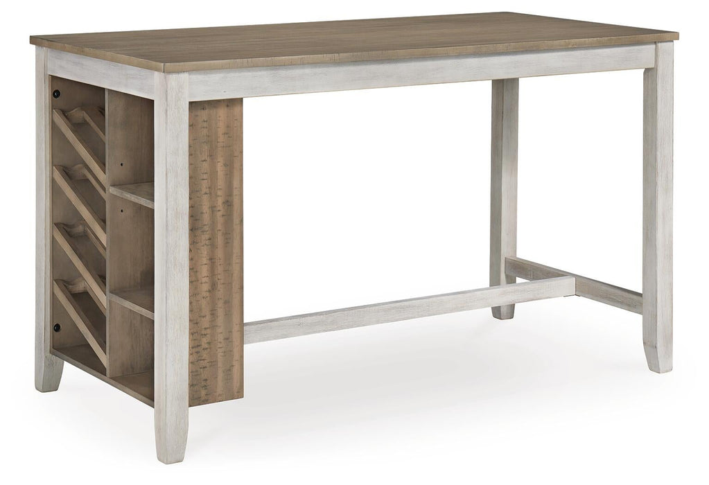 Mesa de comedor de altura de mostrador y 4 taburetes de bar Skempton