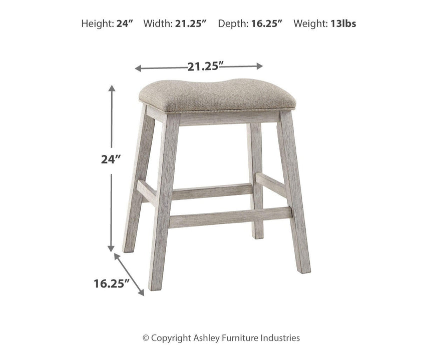 Mesa de comedor de altura de mostrador y 4 taburetes de bar Skempton
