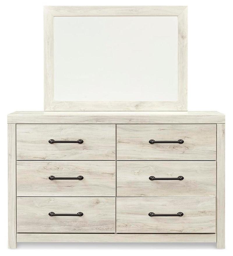 Cama King con dos cajones de almacenamiento y tocador con espejo Cambeck