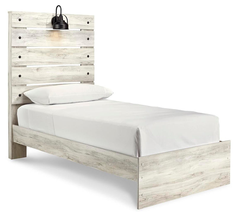 Cama doble Cambeck con tocador con espejo, cómoda y mesita de noche