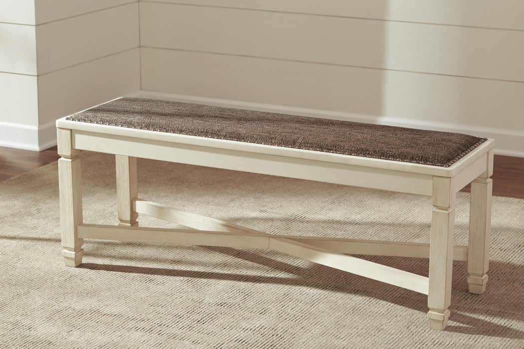 Mesa de comedor Bolanburg con 2 sillas y 2 bancos