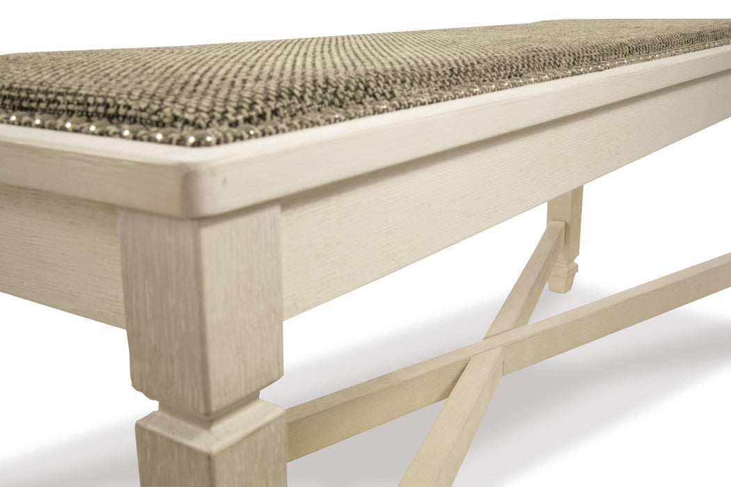 Mesa de comedor Bolanburg con 2 sillas y 2 bancos