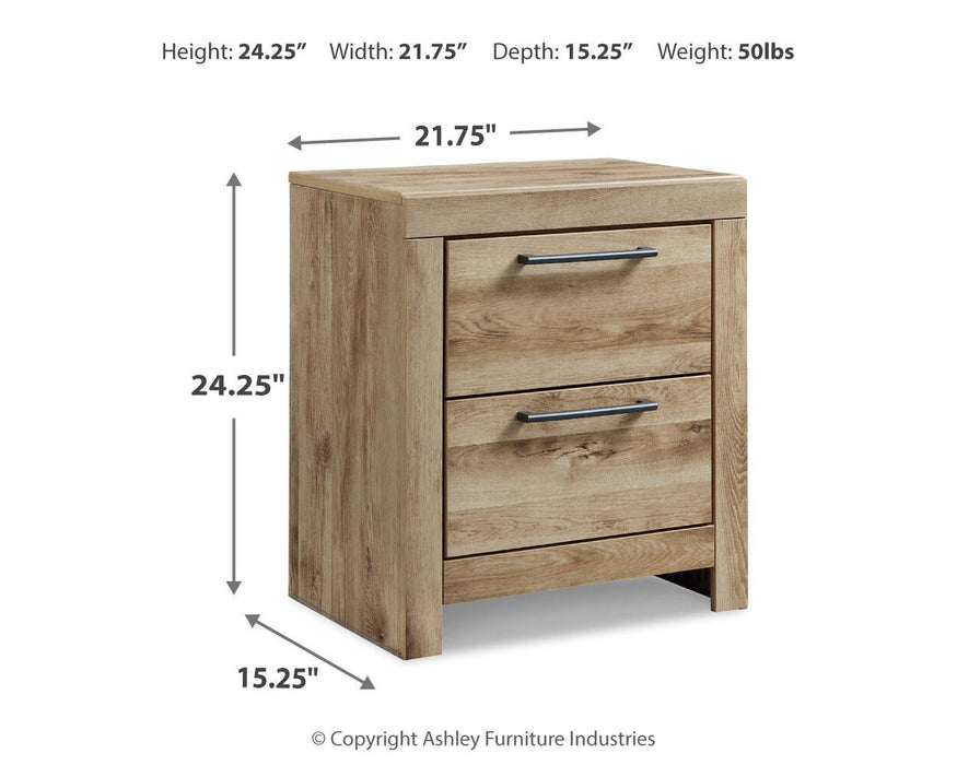 Hyanna Twin Panel Bed with 2 Side Storage, Dresser, Mirror and Nightstand