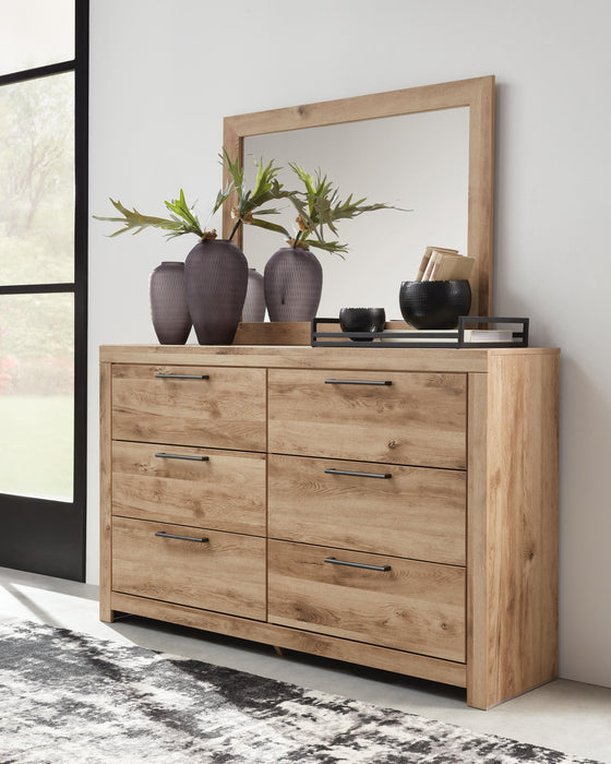 Hyanna King Panel Storage Bed with 2 Under Bed Storage Drawers, Dresser, Mirror, Chest and Nightstand