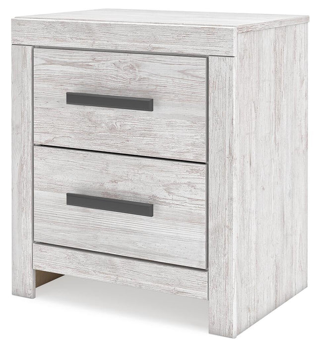 Cayboni Queen Panel Bed with Mirrored Dresser and Nightstand