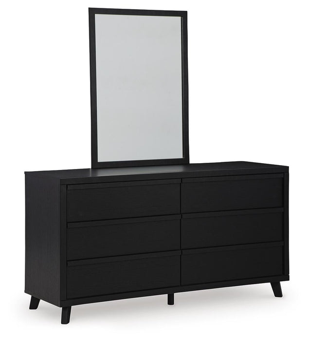 Danziar Queen Slat Panel Bed, Dresser, Mirror, Chest and Nightstand