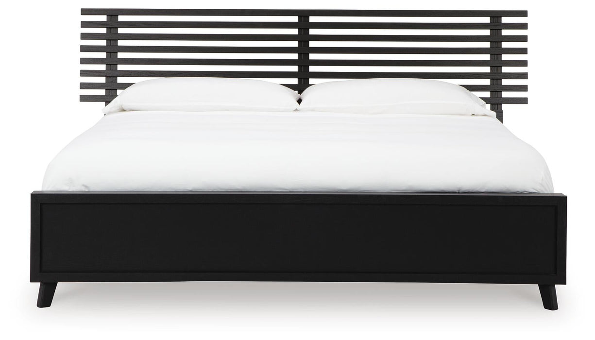 Danziar Queen Slat Panel Bed, Dresser, Mirror, Chest and Nightstand