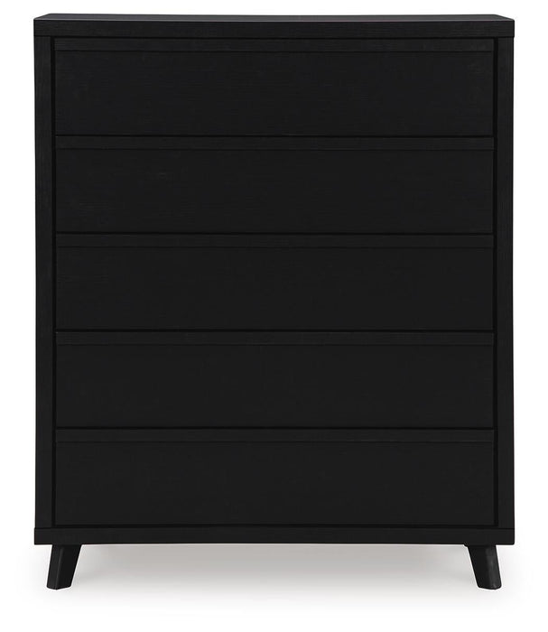 Danziar Queen Slat Panel Bed, Dresser, Mirror, Chest and Nightstand