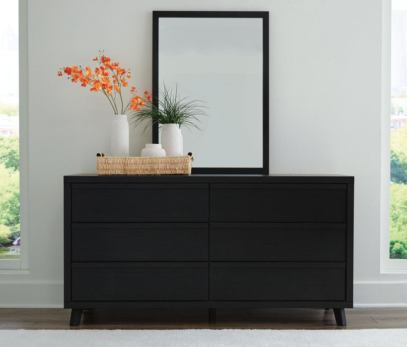 Danziar Queen Slat Panel Bed, Dresser, Mirror, Chest and Nightstand