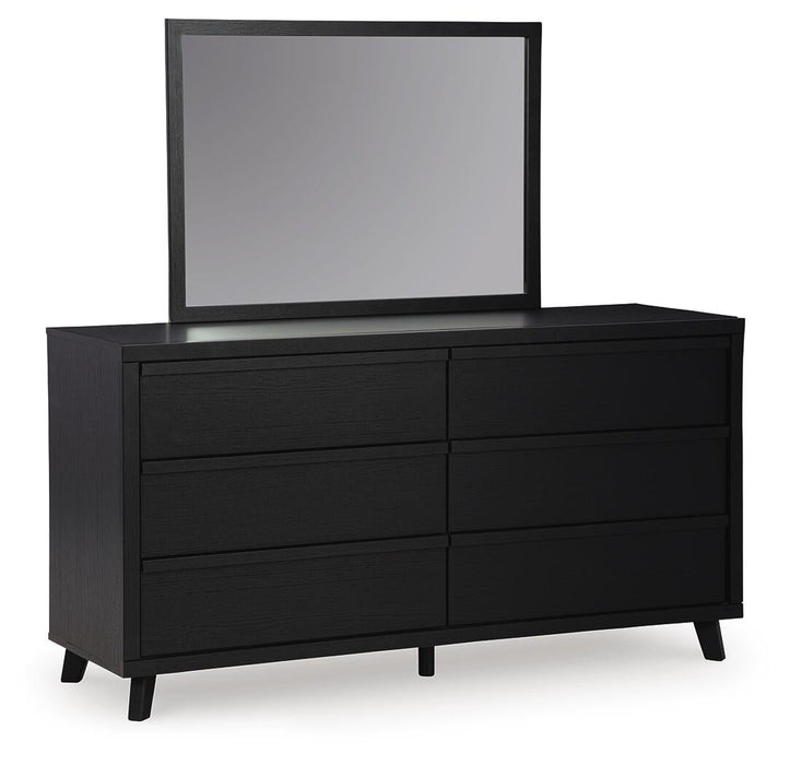 Danziar Queen Slat Headboard, Dresser and Mirror