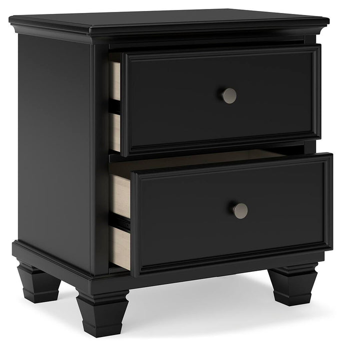 Lanolee Twin Panel Bed with Mirrored Dresser, Chest and Nightstand