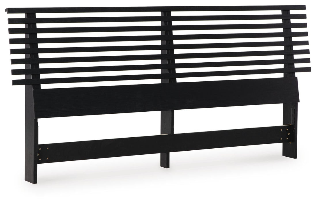 Danziar Queen Slat Headboard, Dresser, Mirror, Chest and Nightstand