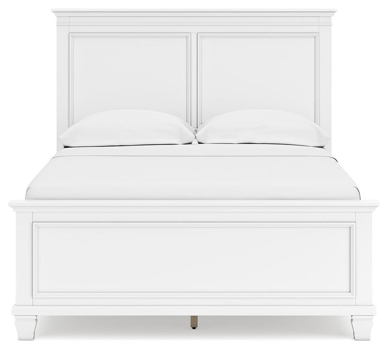 Fortman Full Panel Bed with Mirrored Dresser