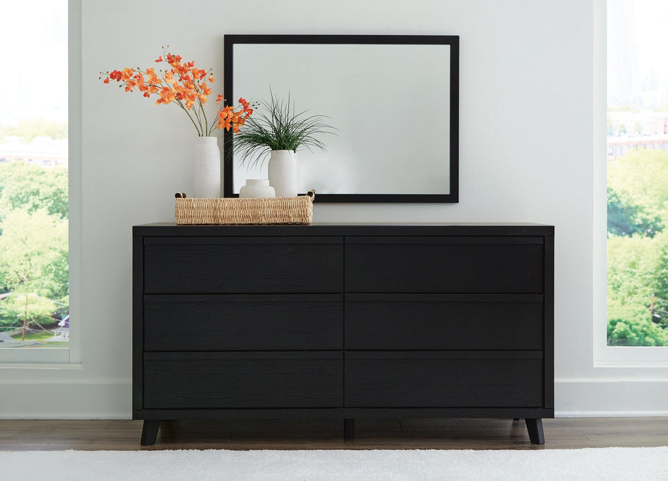 Danziar Queen Slat Panel Bed, Dresser, Mirror and Nightstand