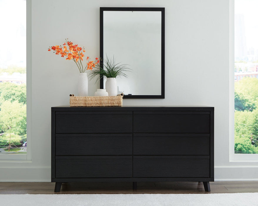 Danziar Queen Slat Panel Bed, Dresser, Mirror and Nightstand