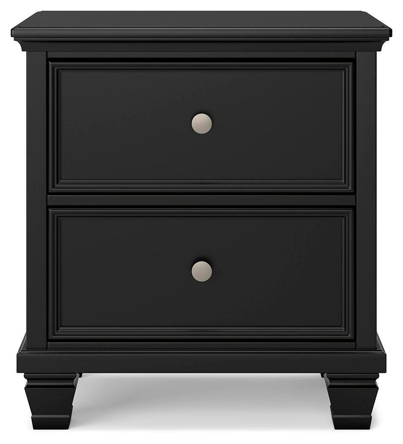 Lanolee California King Panel Bed with Mirrored Dresser, Chest and Nightstand