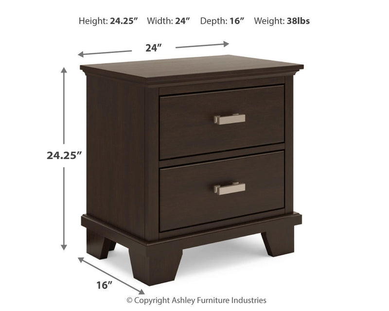 Covetown California King Panel Bed, Dresser, Mirror, Chest and Nightstand