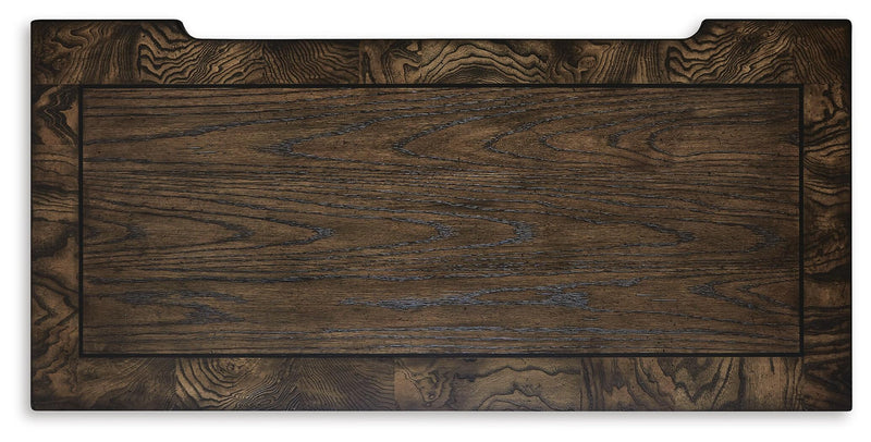 Maylee California King Upholstered Bed, Dresser, Mirror, Chest and Nightstand