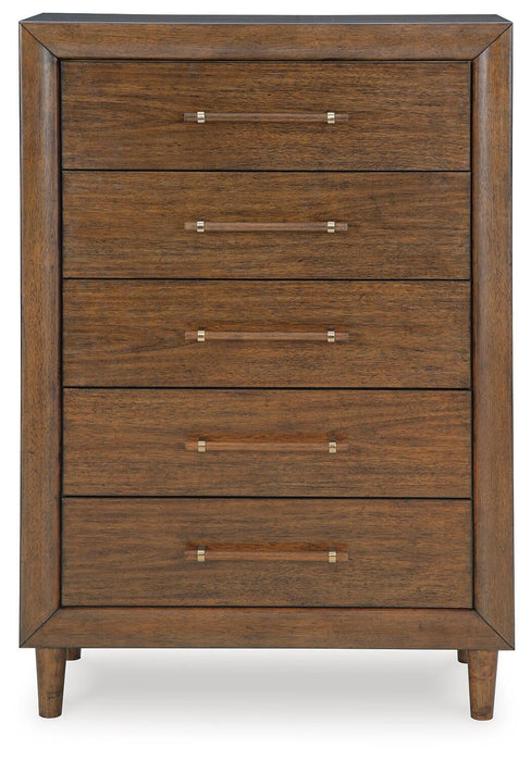 Lyncott King Upholstered Bed, Dresser, Mirror, Chest and Nightstand