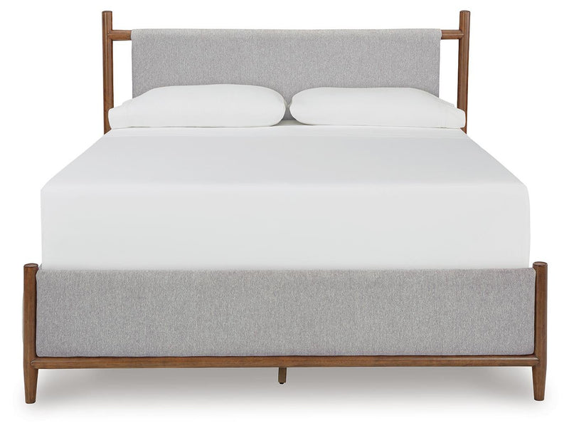 Lyncott King Upholstered Bed, Dresser, Mirror, Chest and Nightstand