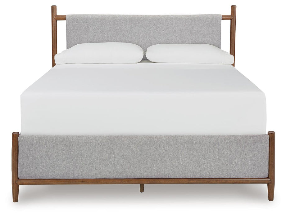 Lyncott California King Upholstered Bed, Dresser, Mirror, Chest and Nightstand