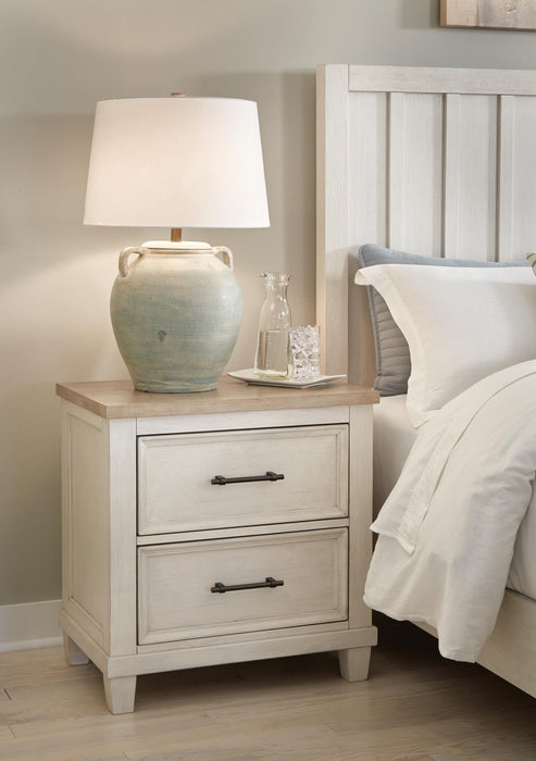 Shaybrock California King Panel Bed, Dresser, Mirror and Nightstand
