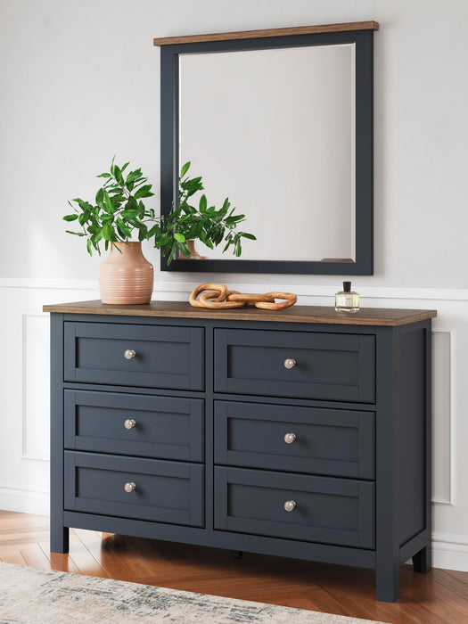 Landocken Full Panel Headboard, Dresser, Mirror, Chest and Nightstand