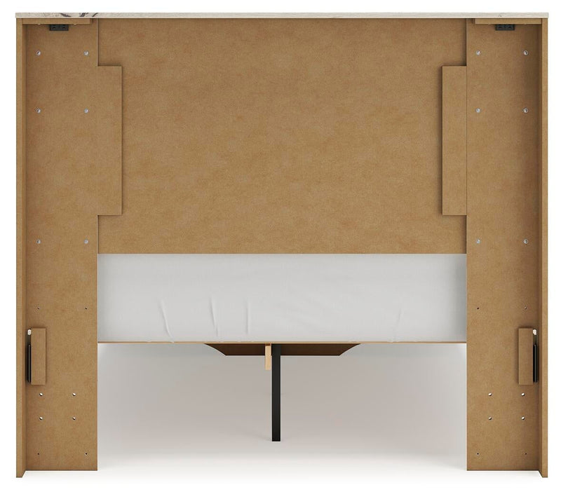 Lawroy Full Panel Storage Bed, Dresser, Mirror and Nightstand