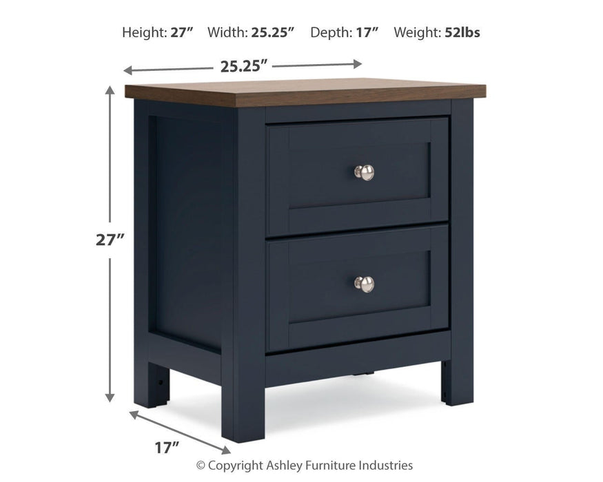 Landocken Twin Panel Headboard, Dresser, Mirror and Nightstand