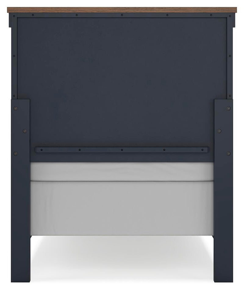 Landocken Twin Panel Bed, Dresser, Mirror and Nightstand