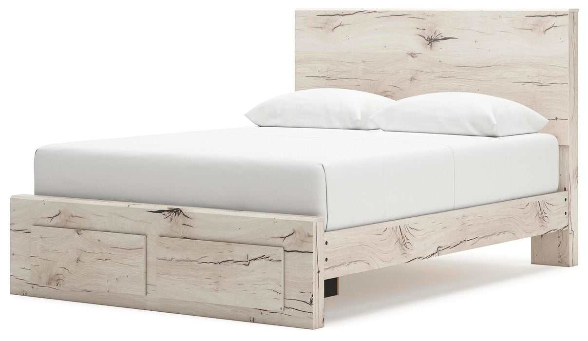 Lawroy Queen Panel Storage Bed, Dresser, Mirror, Chest and Nightstand