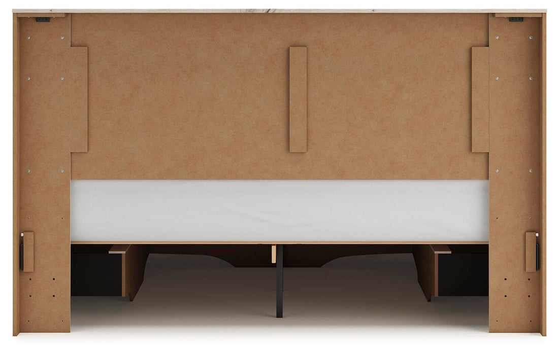 Lawroy King Panel Storage Bed, Dresser, Mirror, Chest and Nightstand