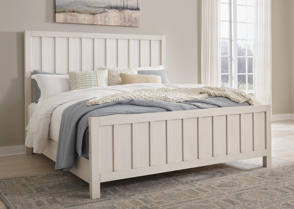 Shaybrock King Panel Bed, Dresser, Mirror, Chest and Nightstand