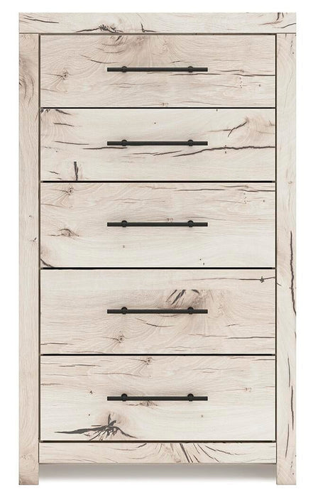 Lawroy Queen Panel Storage Bed, Dresser, Mirror, Chest and Nightstand
