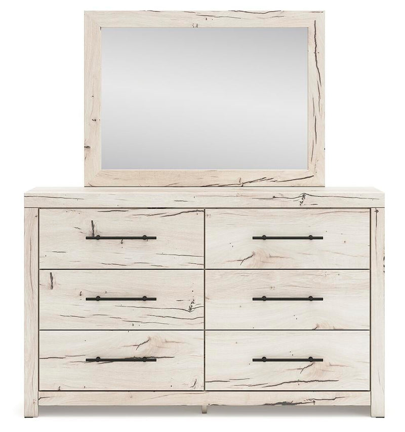Lawroy King Panel Storage Bed, Dresser, Mirror and Nightstand