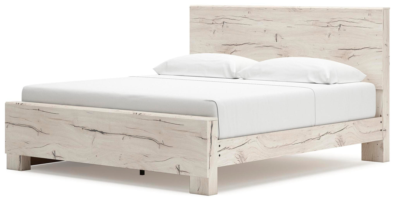 Lawroy King Panel Bed with Storage, Dresser, Mirror, Chest and Nightstand