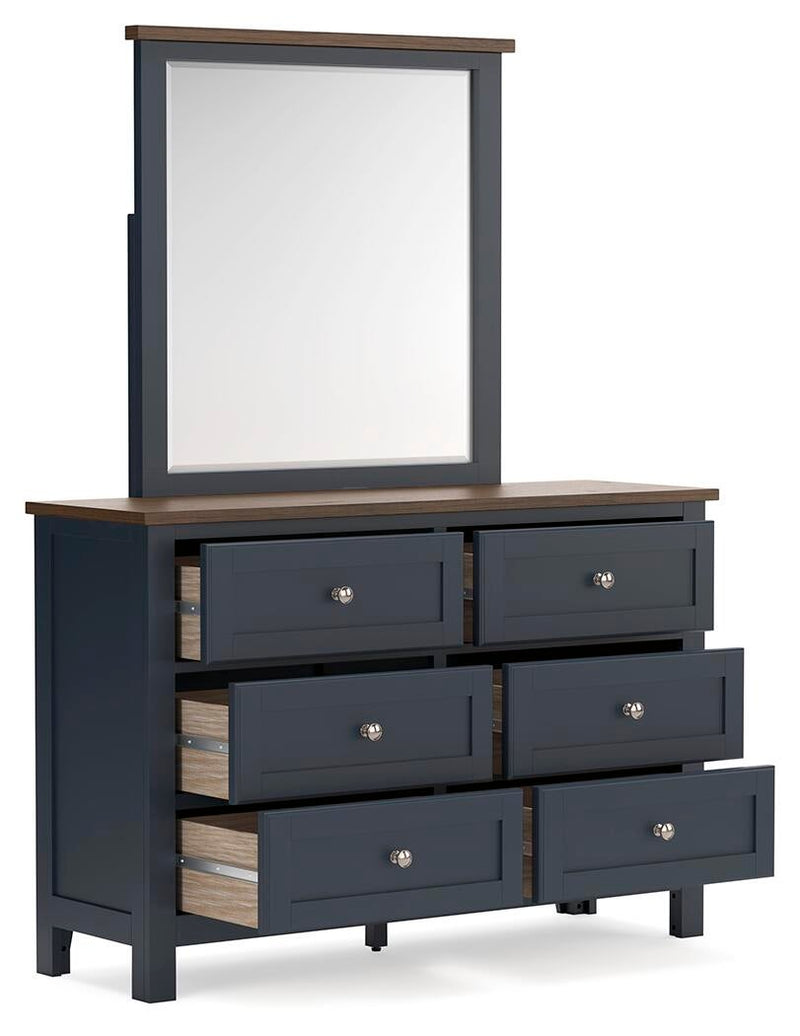 Landocken Queen Panel Headboard, Dresser, Mirror, Chest and Nightstand