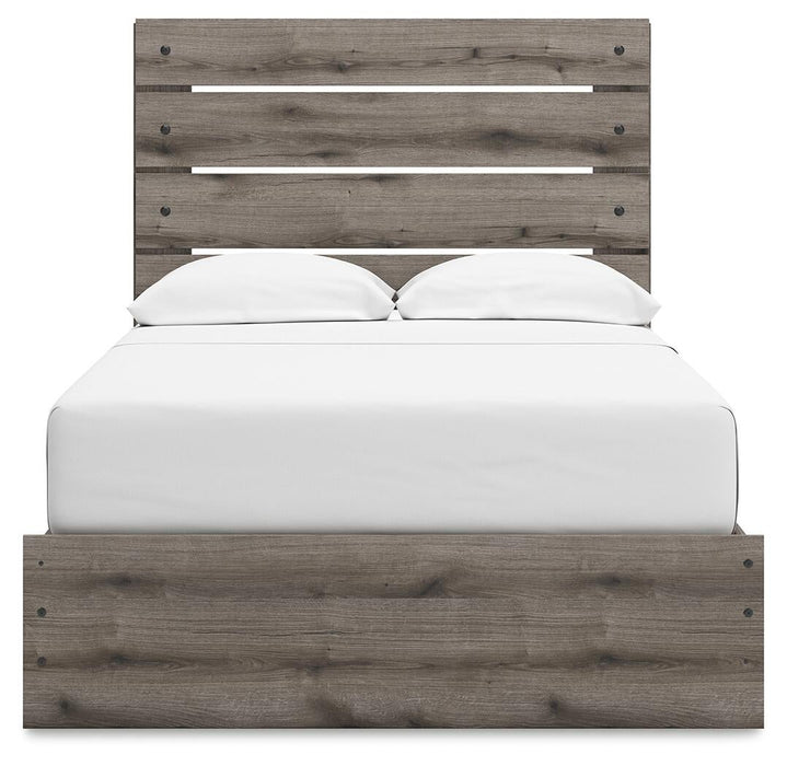 Graystorm Full Panel Storage Bed, Dresser, Mirror, Chest and Nightstand