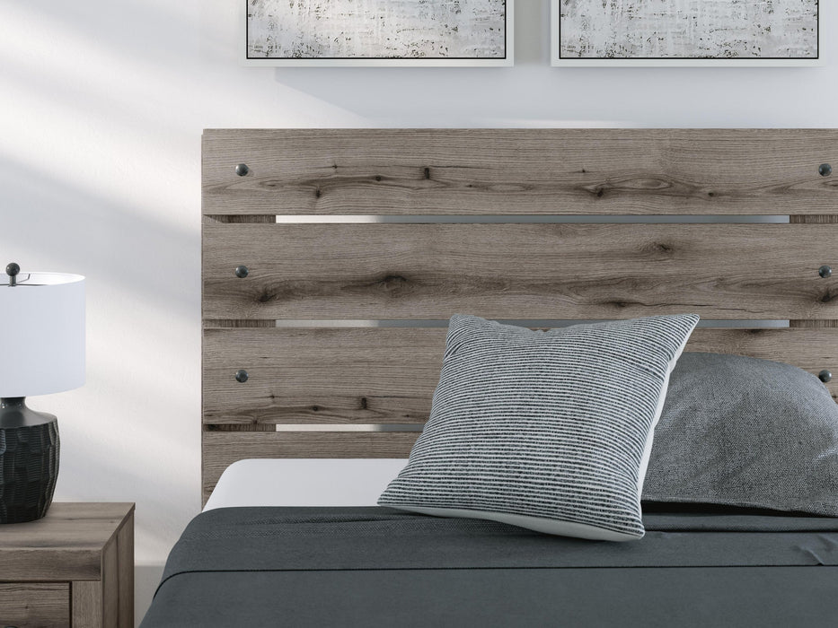 Graystorm Full Panel Bed with Storage, Dresser, Mirror, Chest and Nightstand
