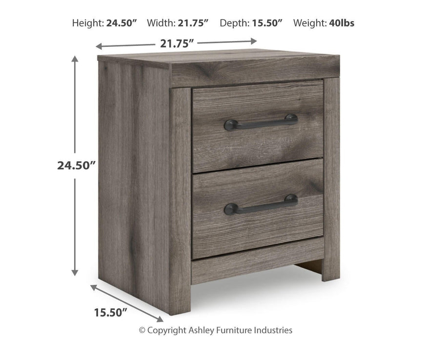 Graystorm Full Panel Bed with Storage, Dresser, Mirror, Chest and Nightstand