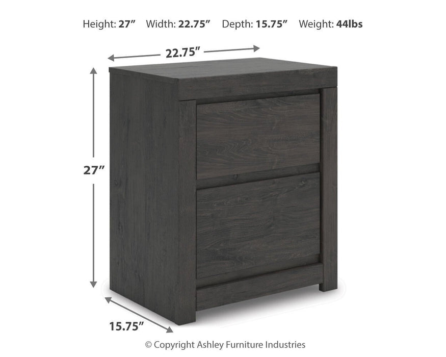 Fraluna King Panel Bed, Dresser, Mirror, Chest and Nightstand