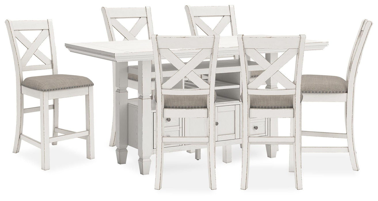Robbinsdale Counter Height Dining Table and 6 Barstools